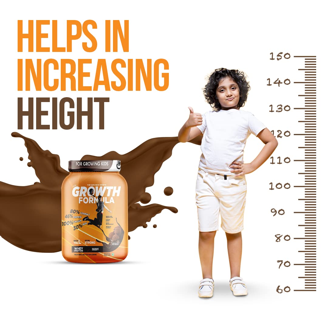Growth Formula Teen Nutrition Drink Powder for 13+ Years, 1kg | 9g Protein per Serving | 27 Vitamins & Minerals | Supports Daily Nutrition | Chocolate Ice Cream Flavour