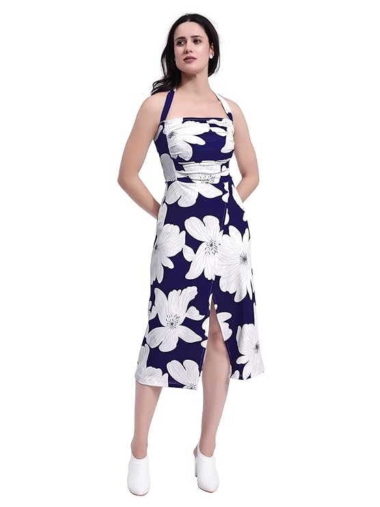 PURVAJA Women’s A-Line Midi Dress