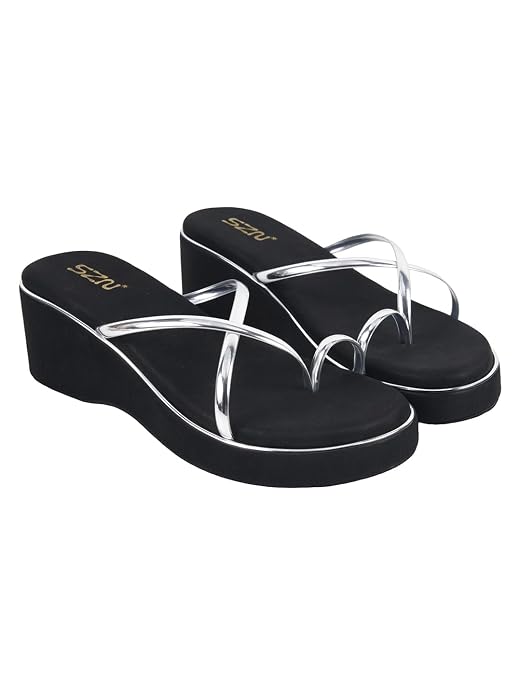 Women’s Strap Wedge Strap Wedge Sandals – Stylish Comfortable Slip-On Platform Slides | Soft Cushion Footbed Anti-Slip Sole – Perfect for Daily Casual Footwear
