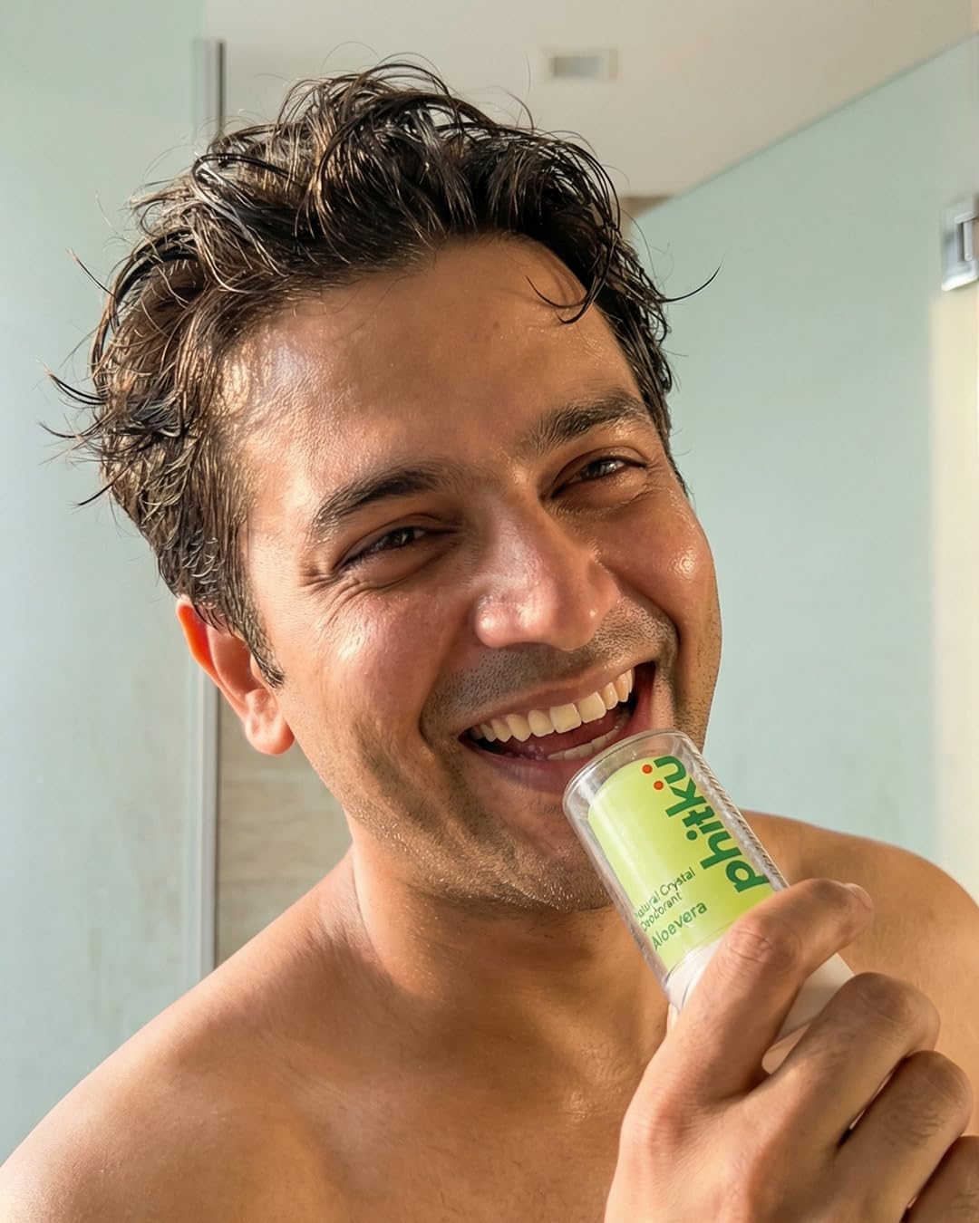 Phitku Crystal Roll On with Aloe Vera | Natural Alum | Brightens Dark Underarms, Kills Bacteria
