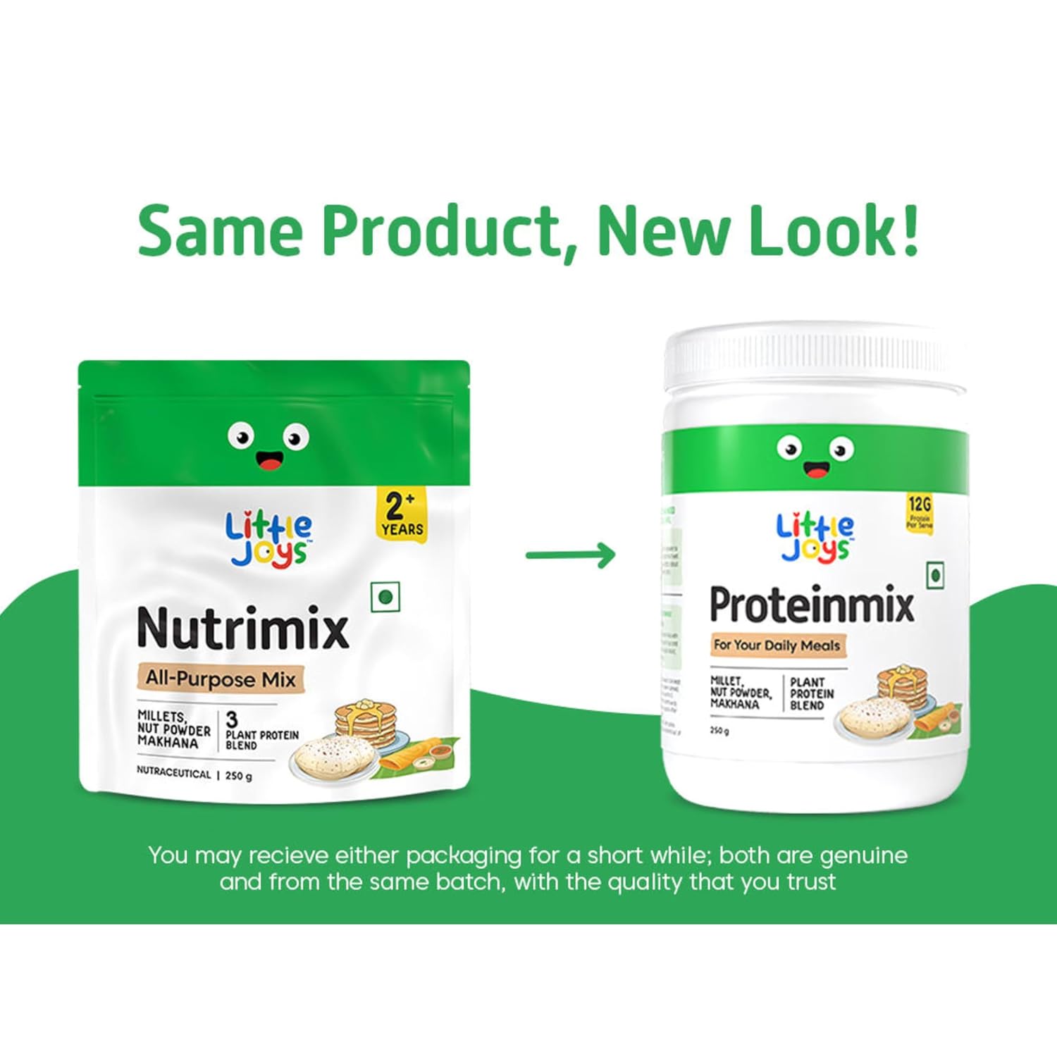 Little Joys Multipurpose Roti Protein Mix 250g | Cookable Plant Protein Powder | 12g Protein Per Scoop | Pea, Soy & Brown Rice | No Taste Change, No Added Sugar | Mix in Roti, Dosa, Pancake
