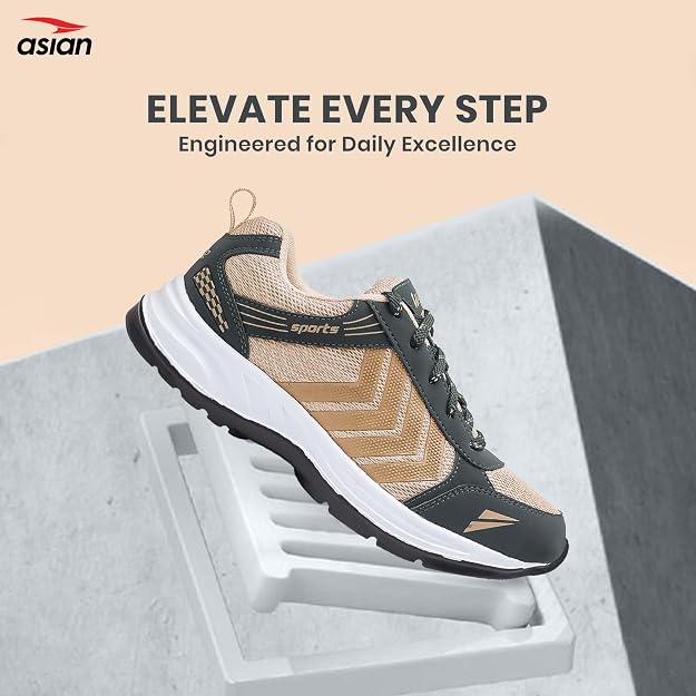 ASIAN Wonder-14 Men’s Sports Shoes | Lightweight, Breathable Sneakers with Cushioned Sole & Anti-Slip Grip | Perfect for Running, Walking, Gym & Daily Casual Wear
