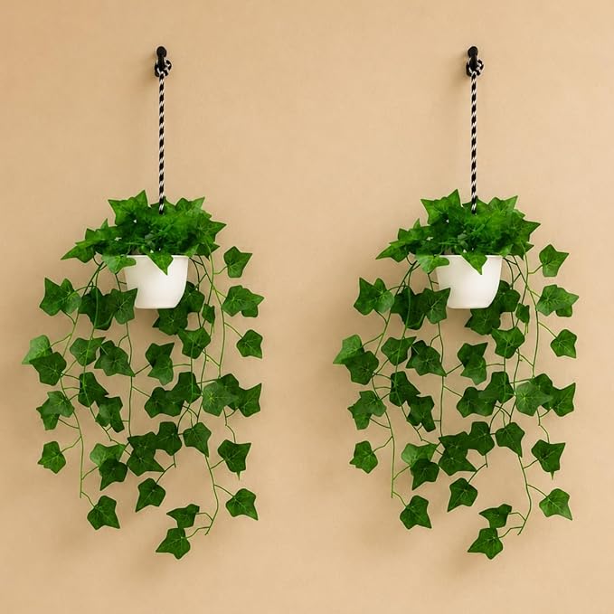 fancymart Artificial Petunia Flower Falling Leaves in Small Pot, 45 cm Height, Home Décor for Wall Shelves & Indoor Spaces