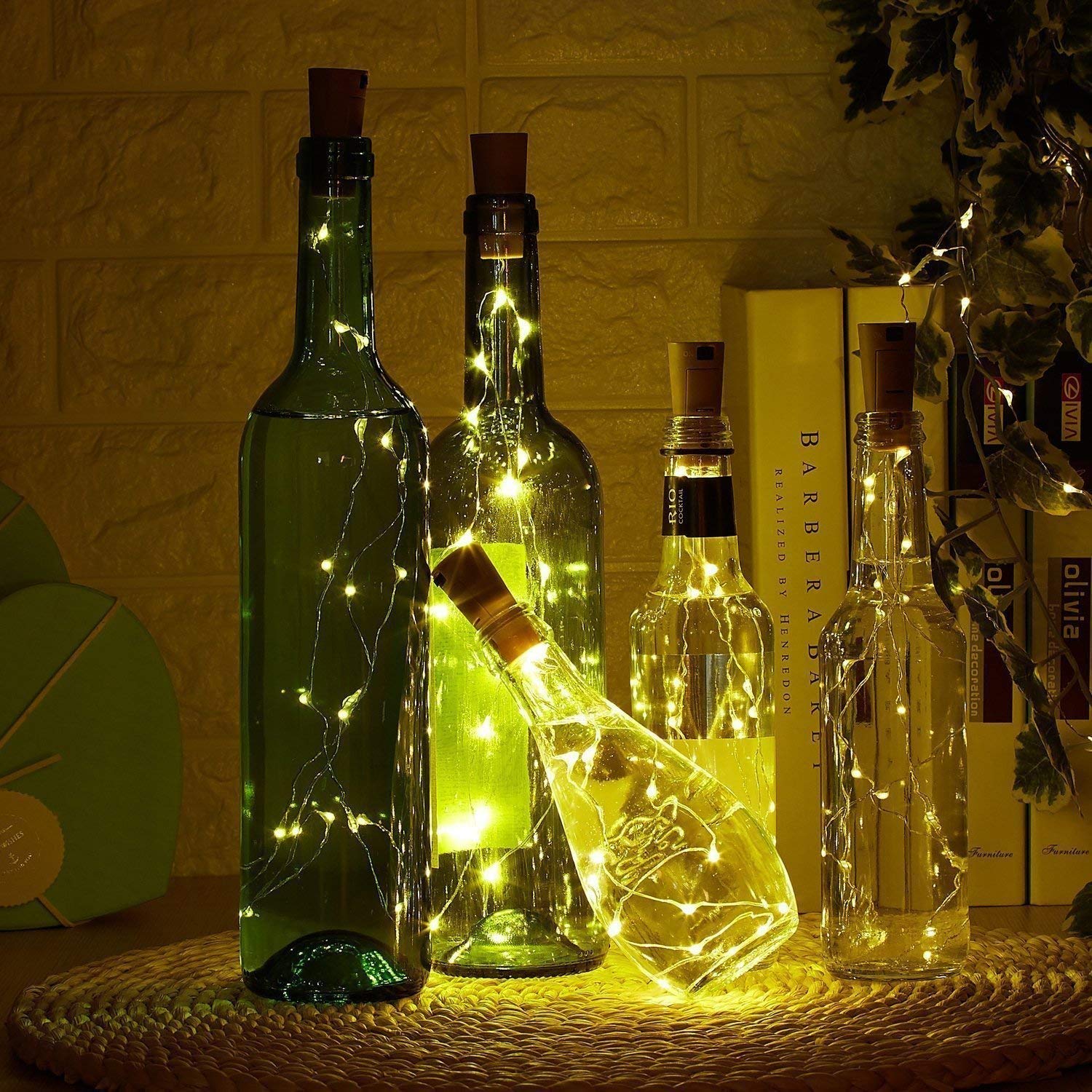 Lexton Wine Bottle Cork Lights – 20 LEDs Copper Wire String Lights