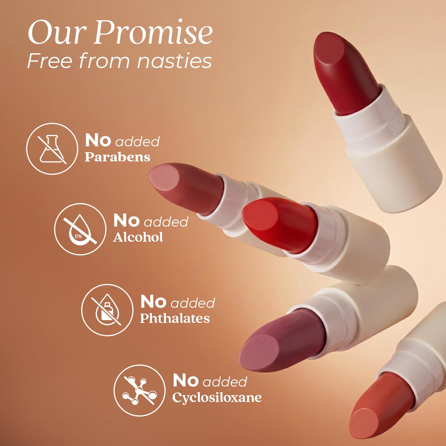 Just Herbs Herb Enriched Lipstick Kit | 8 Creamy Matte Shades | Travel Friendly & Richly Pigmented | Infused with Ashwagandha, Brahmi & Castor Oil | Curated for Indian Skin Tones