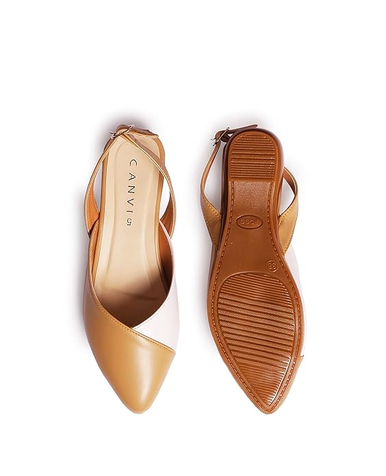 CANVI Stylish | Fancy | Comfortable Women's Ethnic Flats Sandals for Women and Girl, Synthetic Leather Sandals Casual Summer Beach Shoes Sandal