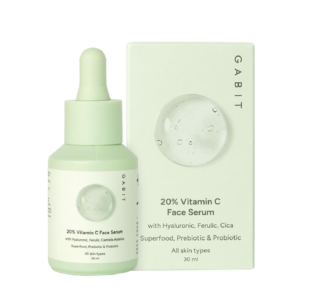 Gabit 20% Vitamin C Face Serum for Glowing Skin | Brightening Serum for Dark Spots, Dull Skin, Tanned Skin