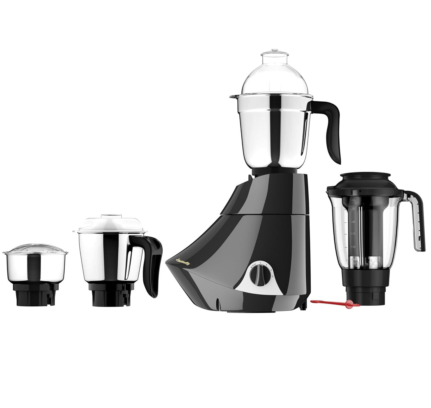 Butterfly Smart 750 Watts Mixer Grinder with 4 Jars | 3 Stainless Steel Jars & 1 Juicer