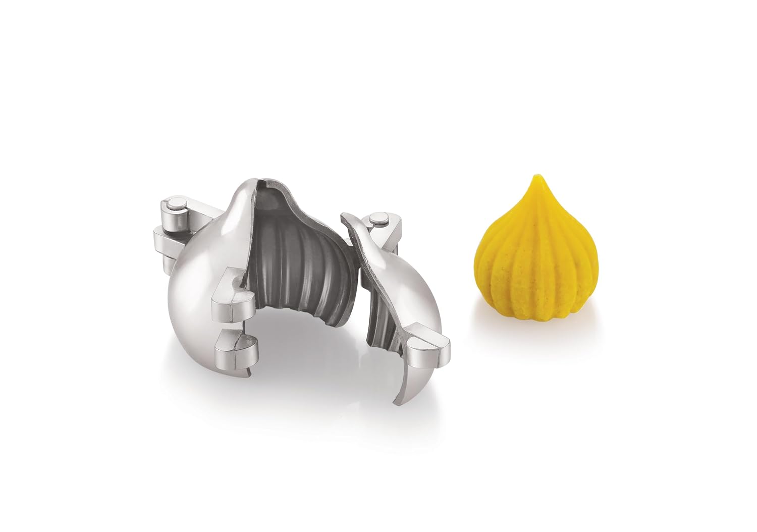 TOSAA Aluminium Modak Mould Modak Maker, Aluminium Modak Making Mould, Traditional Indian Sweet Maker Kitchen Molds for Festivals - Medium (Pack of 1)