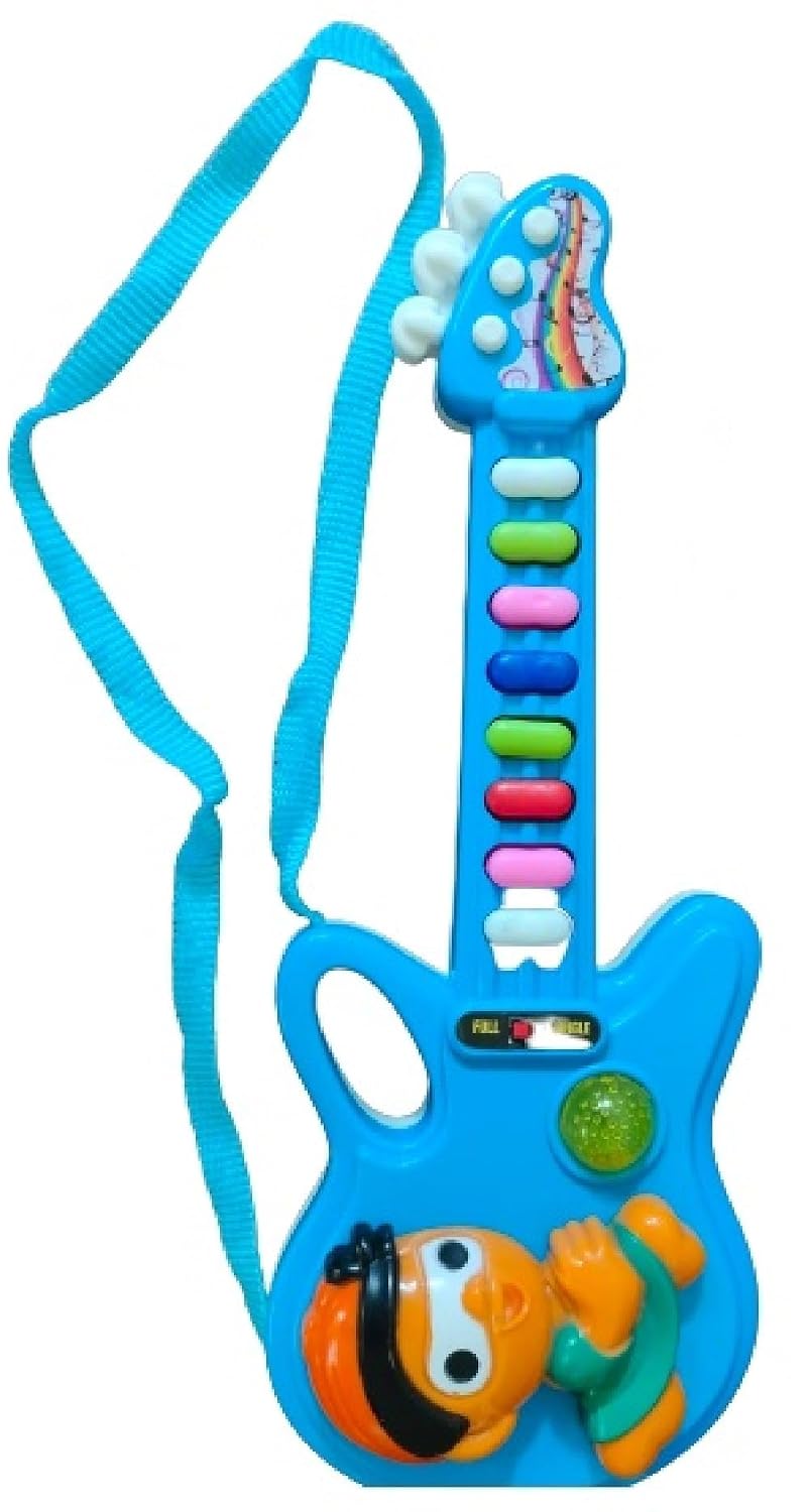 VGRASSP Mini Rocking Toy Guitar for Children - Kids Handheld Musical Electronic Guitar - Plays Music & Electric Sounds - Gift for Girls & Boys
