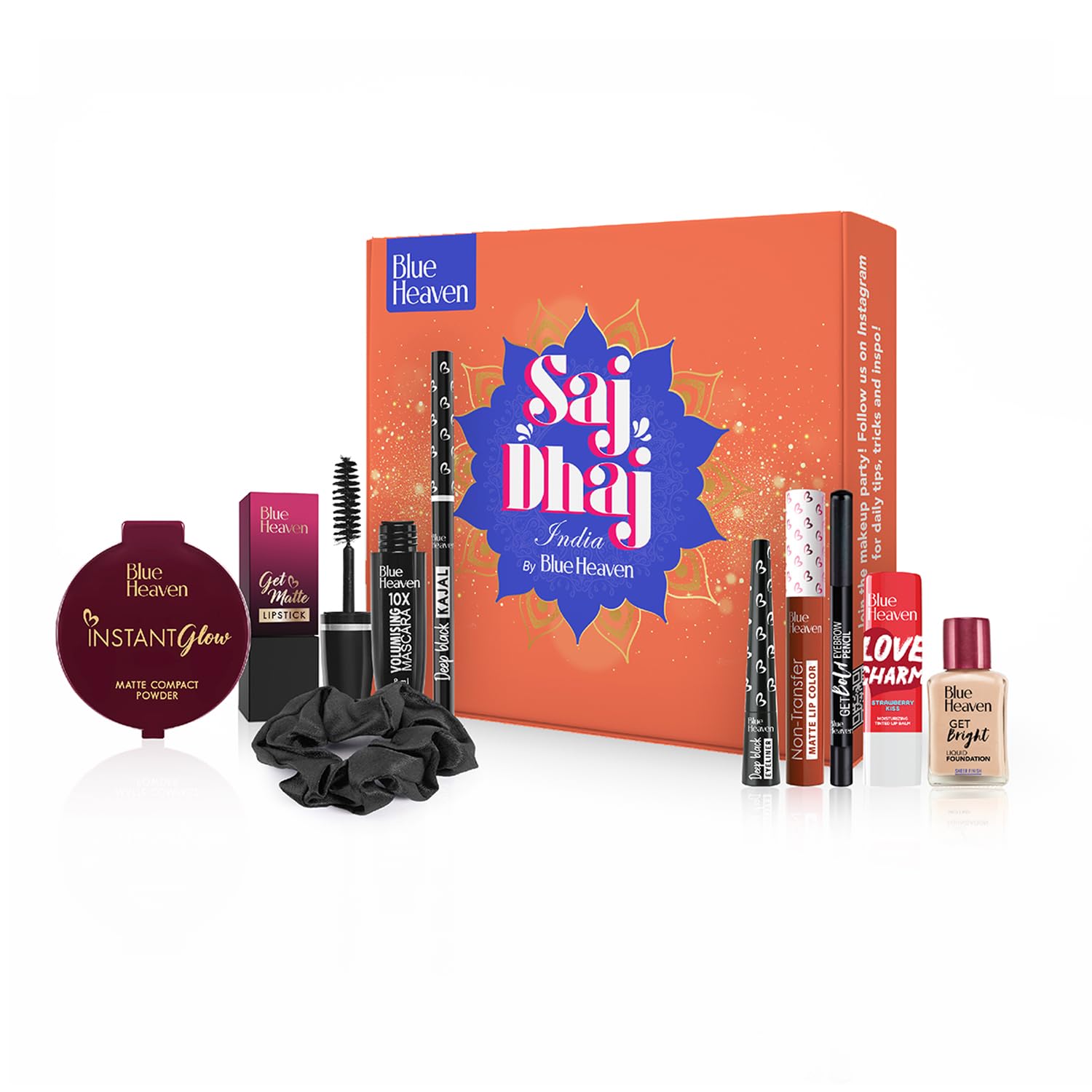 Blue Heaven Saj Dhaj Festive Makeup Kit for Women | Full Face Makeup Kit Combo Set | Fair Tone | Pack of 10 |