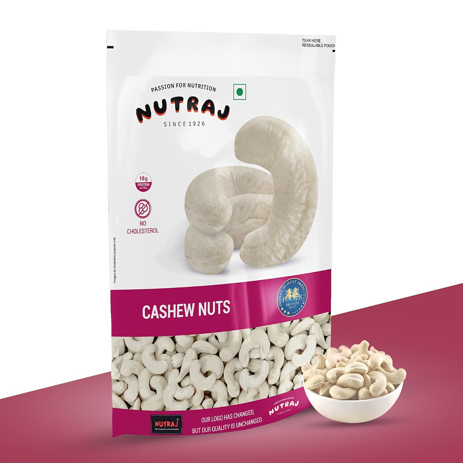 Nutraj Cashews 250g Pouch | Kaju | Dry Fruits and Nuts | Grocery Items