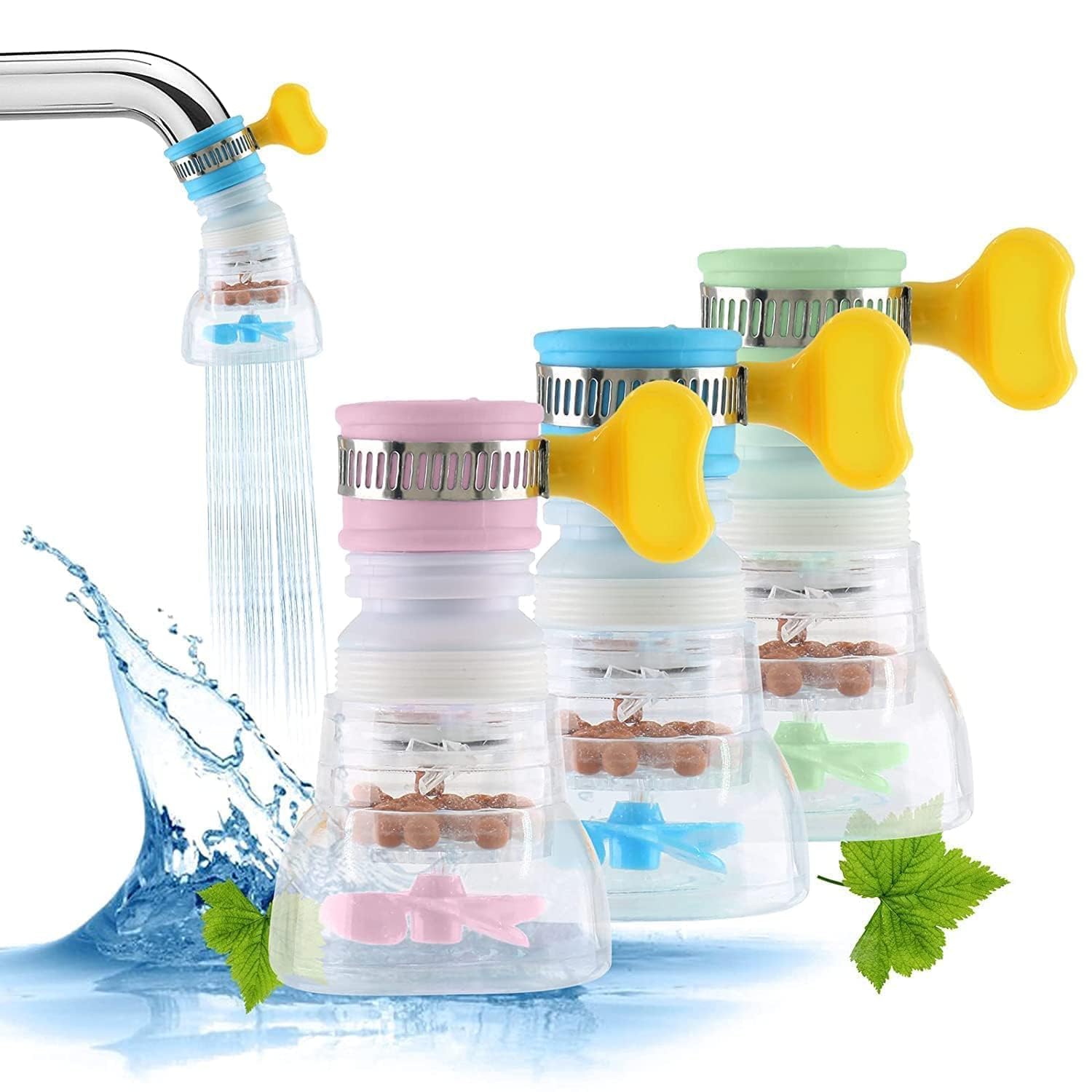 Tap water filter, Tap extension for kitchen Adjustable Kitchen Splash Plastic Water Saving Faucet, Shower Regulator, Shower Head Rotatable Nozzle Adapter Tap Extender for Kitchen tap.