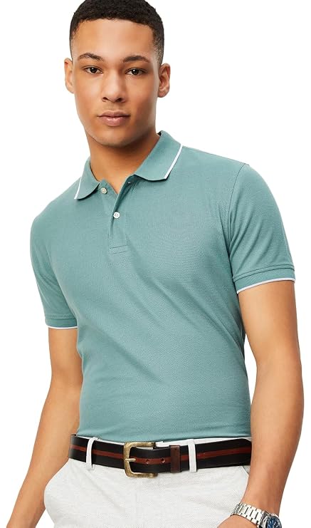 Max Men Slim Fit Solid Polo T-Shirt