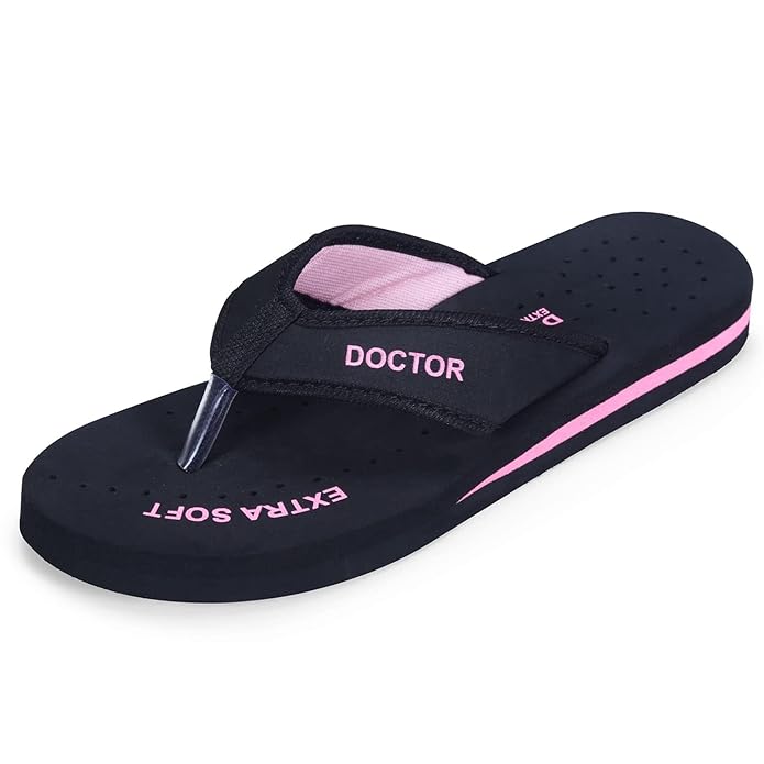 DOCTOR EXTRA SOFT Doctor Slippers for Women Orthopedic Diabetic Pregnancy Non Slip Lightweight Comfortable Flat Casual Stylish DR Chappals and House Flip flops For Ladies & Girl’s D-22